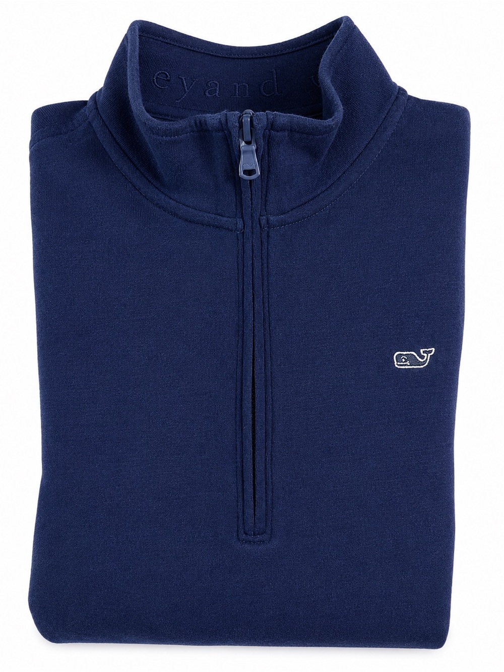 Vineyard Vines Saltwater 1/4 Zip Pullover Boys L 16 Navy Blue Sweater Whale - Picture 13 of 13